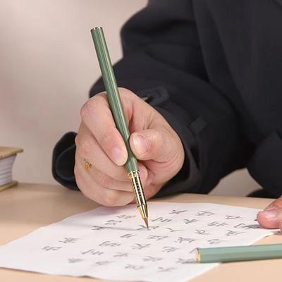 Penna stilografica portatile, penna per scrivere con inchiostro permanente, impermeabile e resistente allo sbiadimento, riutilizzabile, ricaricabile, permanente