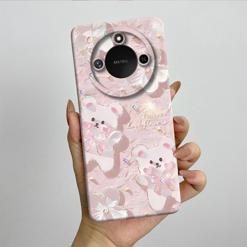 For Honor X9C Smart Phone Case X9cSmart Soft Silicone Funda Sweet Painted Fashion Cartoon Protective Capa Lovely Printing Cover