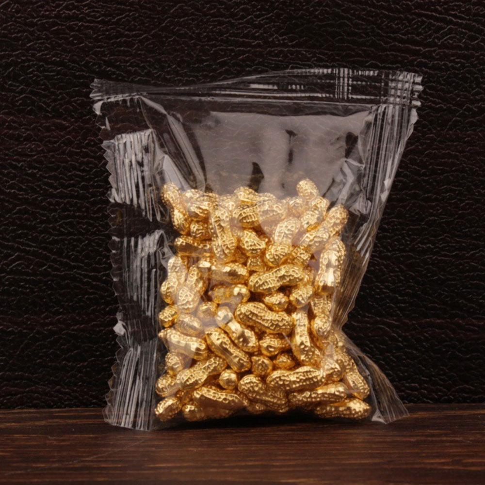 100PCS Gold Miniature Gold Ingots Luck Charms Dollhouse Accessories  Desktop Ornament