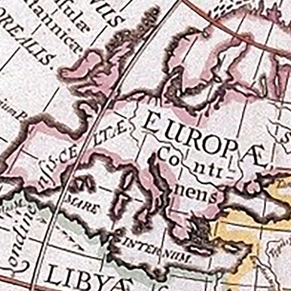 Elegant Antique World Map Wall Art Backdrop for Living Room,Office,Bedroom,Graduations,Geographical,Tourism/Education Tool