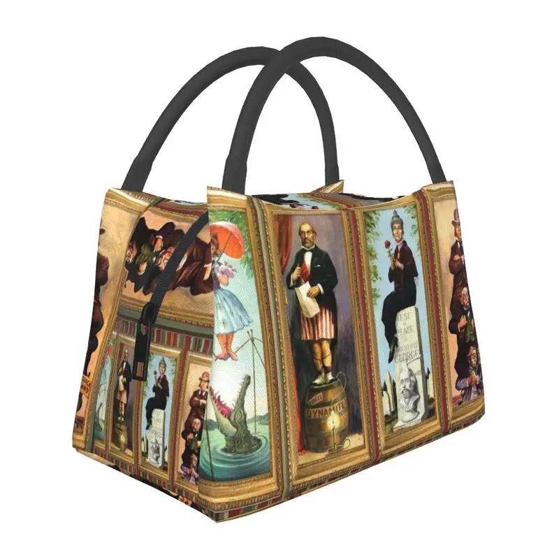 Benutzerdefinierte Haunted Mansion Stretching Lunchtaschen Damen Thermokühltasche Isolierte Lunchbox für Arbeit Picknick oder Reise