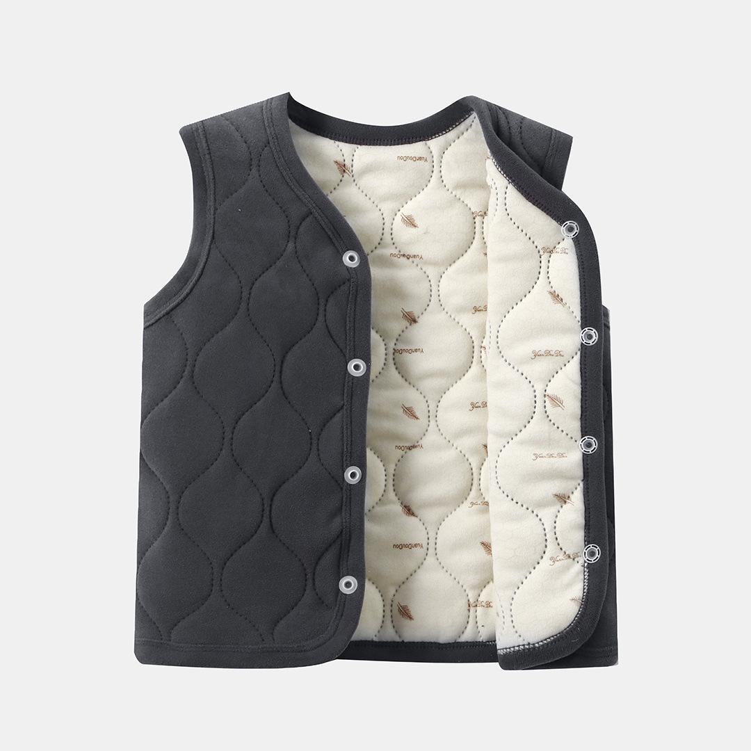 

Унисекс Детский Жилет с Толстой Подкладкой: Теплый школьный жилет без рукавов для осени и зимы Size 100 for 28-33 lbs