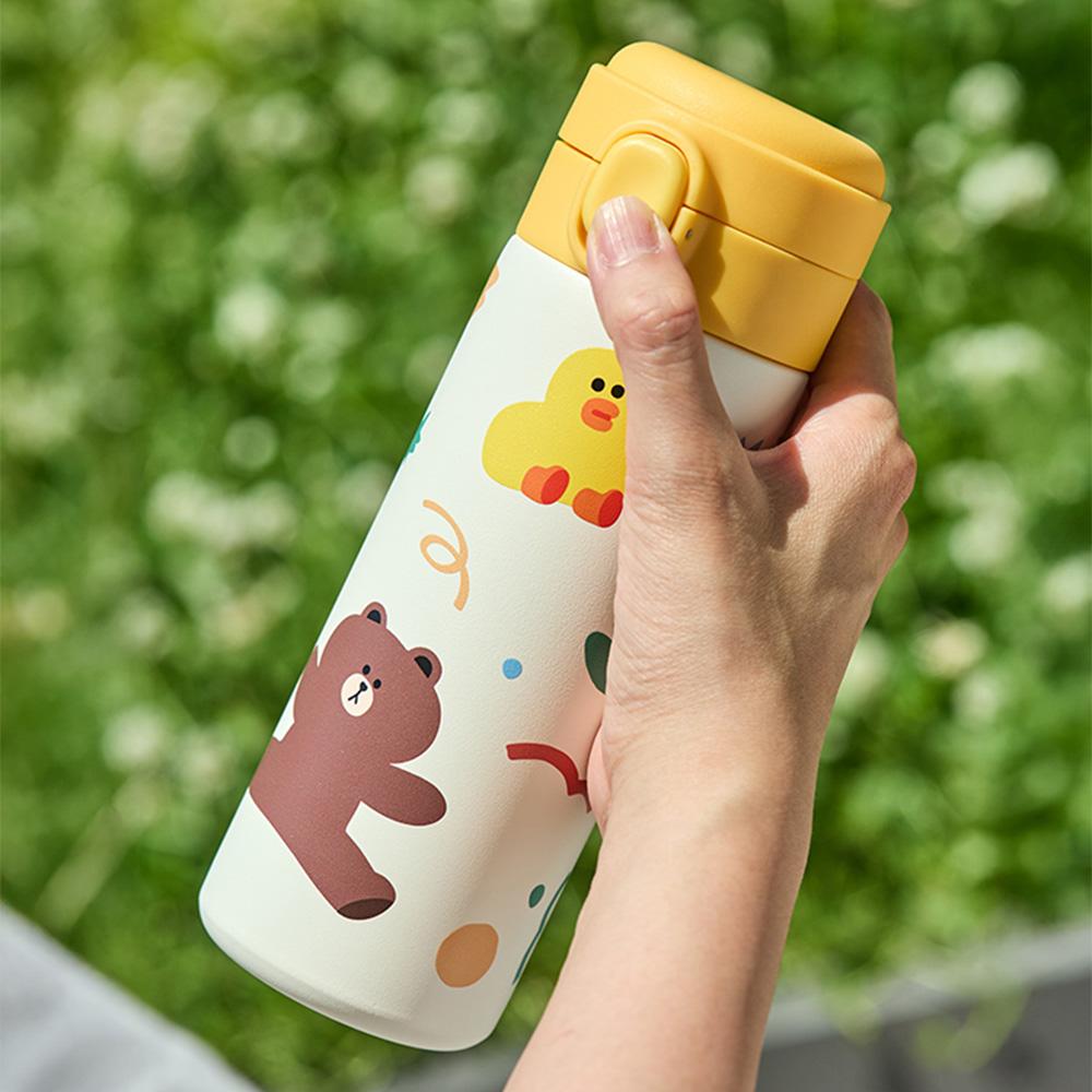 Line Friends Brown Picnic One-Touch Tumbler (420ml)