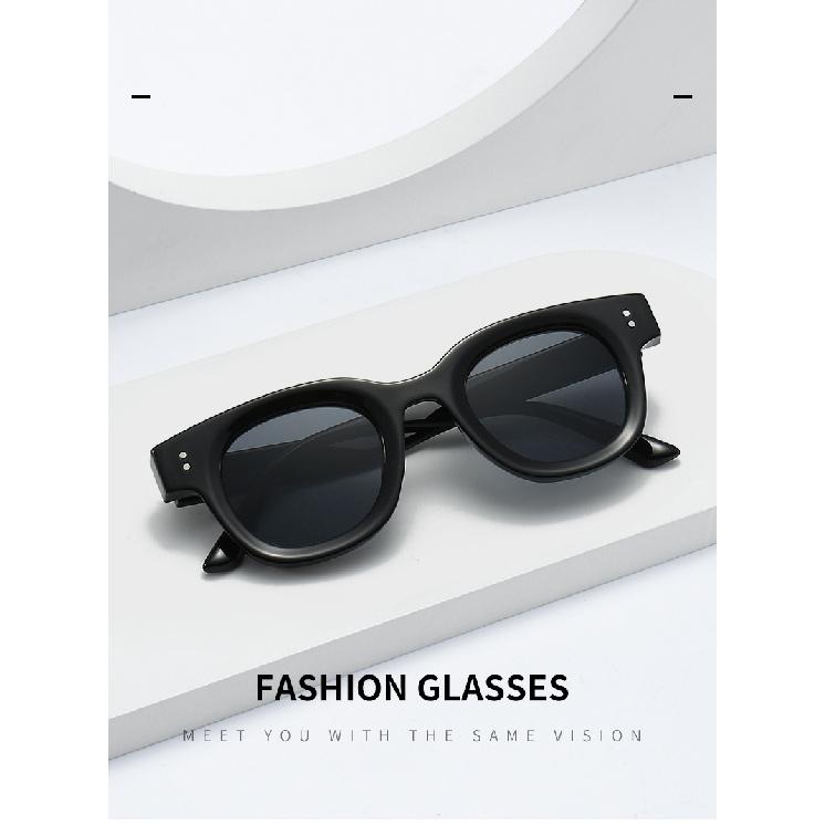 Oval Sunglasses PC Rivet Shades Anti-UV Glasses
