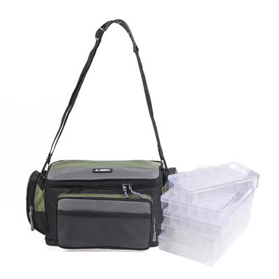 Angeltasche, multifunktionale Outdoor-Angelgerät-Tasche, Angelrolle, Köder, Aufbewahrung, Umhängetasche