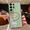 Cartoon Flower Girl Pattern Case For Samsung Galaxy S26 Ultra S25 Edge S24 Plus S23 FE S22 A54 A55 A56 5G Magnetic For Magsafe Matte Cover