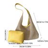 Bohemian Style Beach Hobo Bag PU Leder Umhängetasche Casual Weave Strohtasche Reise