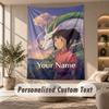 Tapestry Custom Name Text, Wall Hanging Tapestry Home Room DecorSpirited Away