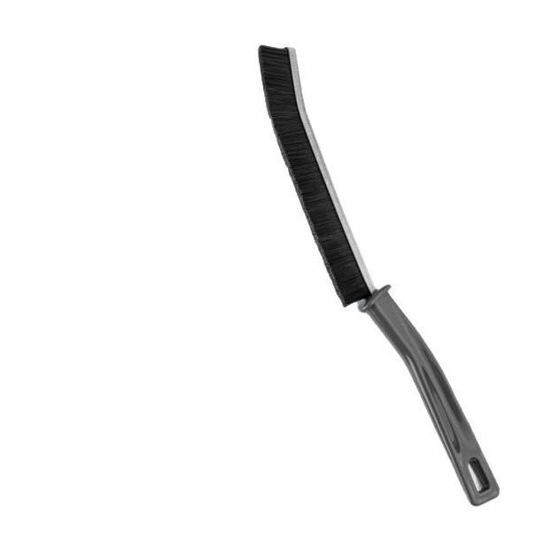 Long Handle Crevice Brush for Bathroom, Toilet, Kitchen Tile, and Window Seam Cleaning - Hard Bristle Dust Brush.