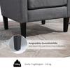Single Armchair, Recliner Chair, Upholstered Chair with Wooden Legs, Linen-Look Fabric, 66 x 72 x 74 cm, Light Grey