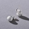 Original Design Matte Copper Platinum Plated S925 Silver Needle Stud Earrings, Niche Fashion Commuter Must Enter Earrings