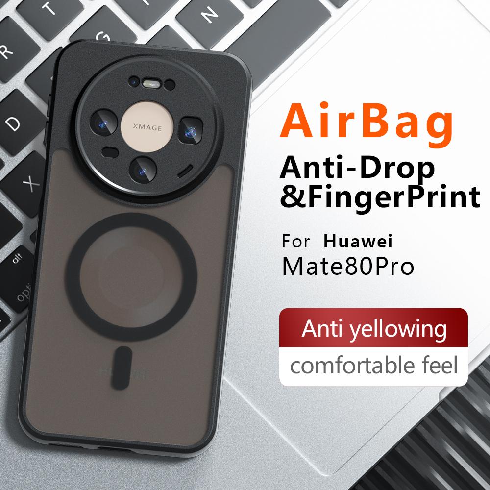 For Magsafe Magnetic Wireless Charging Case For Huawei Mate 80 Pro Max Mate80Pro Max Shockproof Back Cover Coque