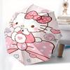 Hello Kitty,Bow Automatic Folding Umbrella-Simple 8-Rib Design, Bright Cartoon Pattern, Durable Iron Frame, Suitable For Travel, Outdoor, Be