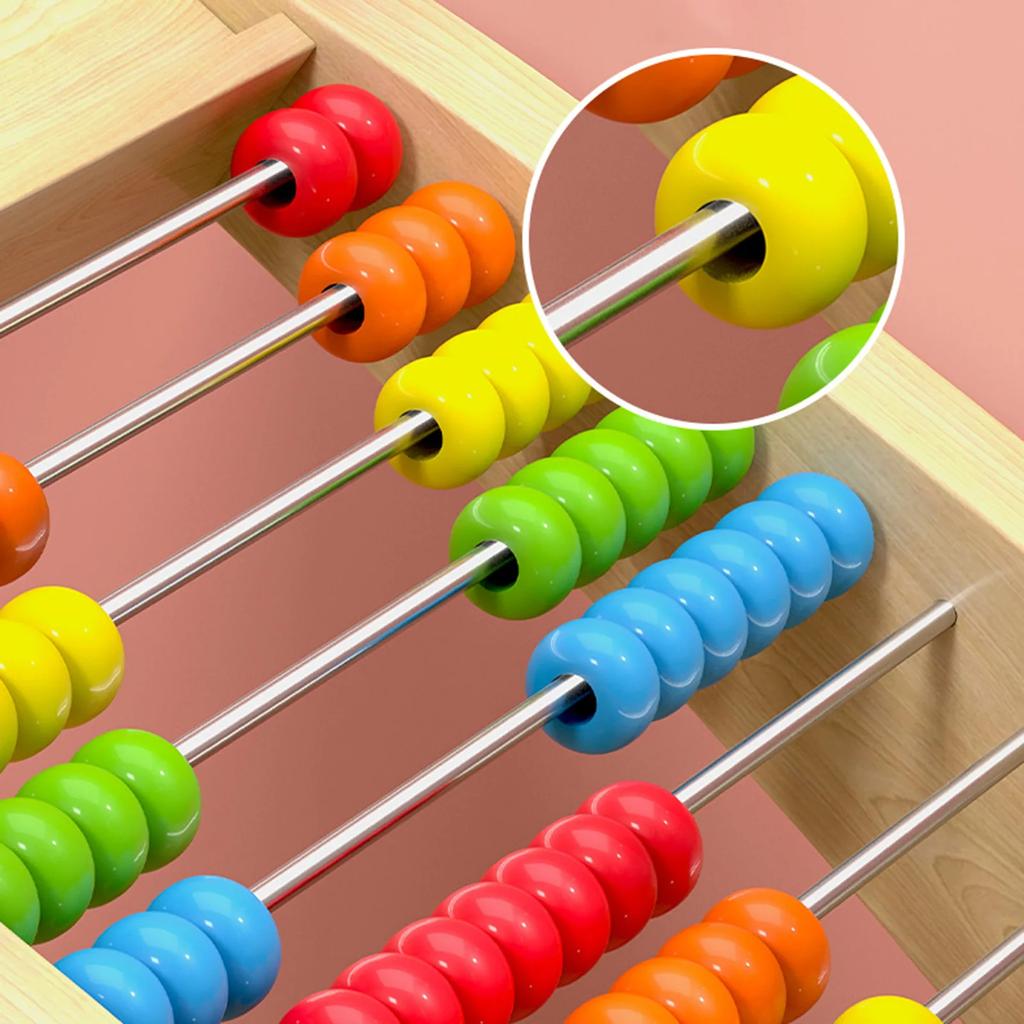 Wooden Teaching Counting Toy Montessori Number Arithmetic Abacus Preschool Educational Children Math Counters Toddler Gift