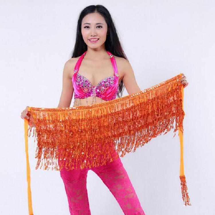 Sequin Tassel Waist Chain Hip Scarf for Belly Dance Performance & Practice