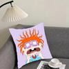 RRugrats Cartoon Cushion Cover Pillowcase Ultra Soft Skin Friendly Fabric Cloud Like Comfort Concealed Zipper
