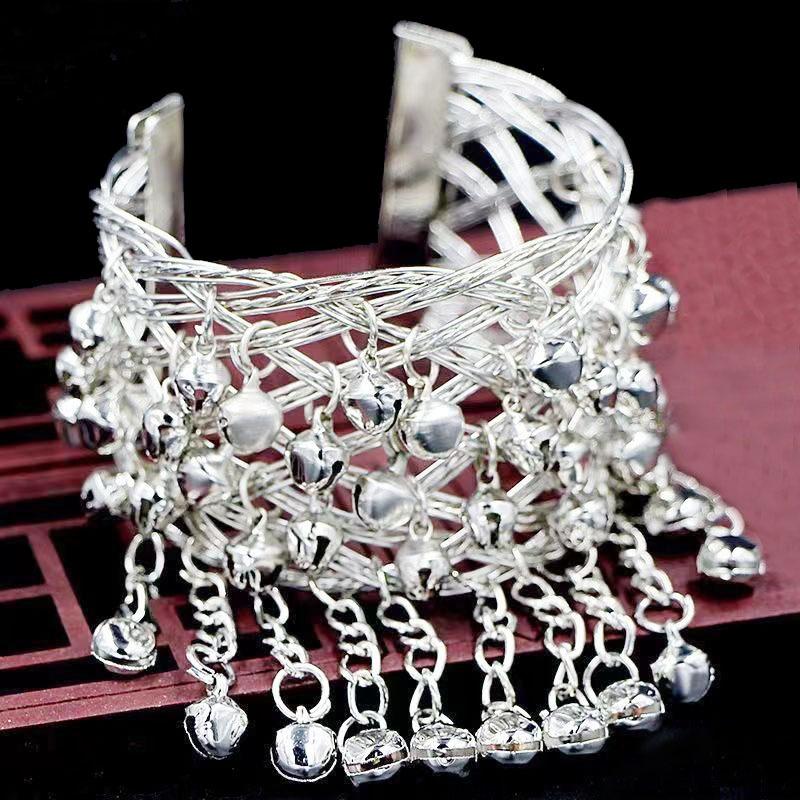 New Classic Ethnic Style Miao Open Bell Bracelet Dance Exquisite Performance Clothing Arm Ring Accessories Daily Trend Jewelry