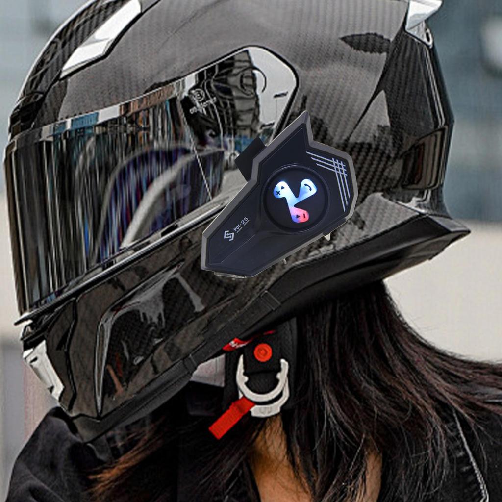 Motorcycle Headset Motorcycle Intercom Headset Colorful Light Voice Assistant Earphone Noise Cancellation For Cycling Skilling
