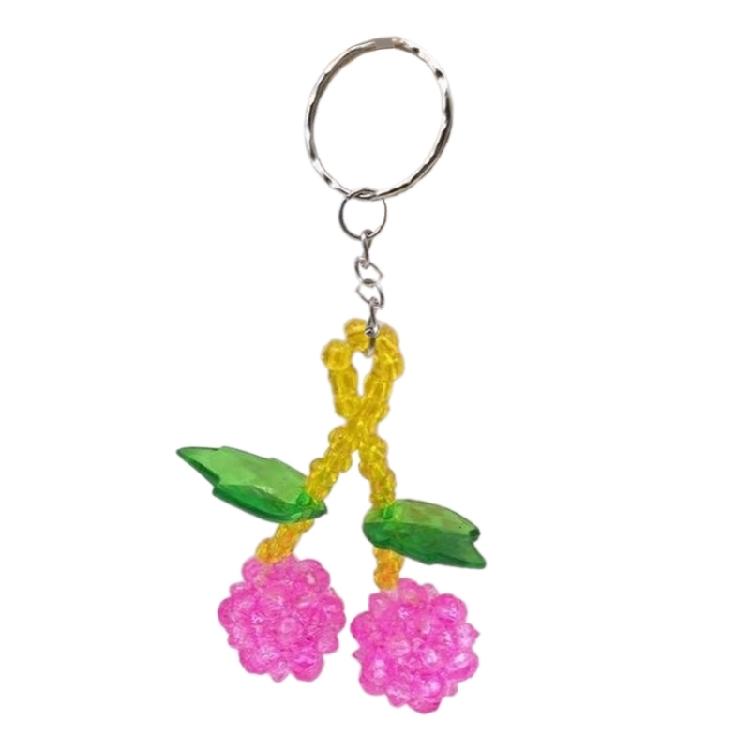 Stylish Cherry Keyring Pendant Fruit Shapes Phone Charm Detachable Phone Lanyard розы красного