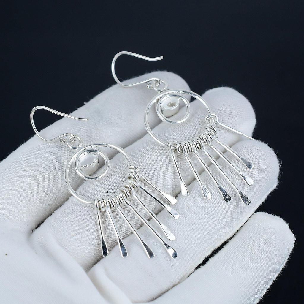 Beautiful Red Garnet Gemstone Hook Earrings 925 Sterling Silver Earring, Handmade Boho Silver Jewelry Dangle Earrings, Birthday Gift