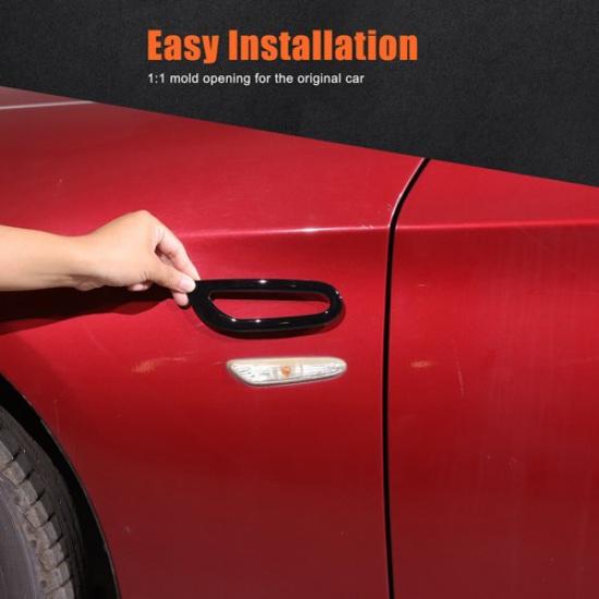 Glossy Black Side Turn Signal Light Trim Sticker For BMW 3 Series E90 E91 05-12