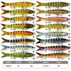 1PC [Ready Stock] 8 Sections Fishing Lure 13.5cm/19g 10cm/15.5g Jointed Swimbait Sinking Trout Wobbler Bait 6# Hook Fishing Tackle