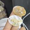 3Pcs, Natural Shell Mother of Pearl Beads with Holes, Boho Handcrafted Oval Loose Beads, 28×38mm, for DIY Necklace, Jewellery Making, Festive Crafts