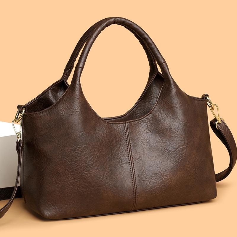 Vintage Tote Bag Women's Large Capacity Handbag Shoulder Crossbody Bag