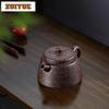 230ml Yixing Purple Clay Teapots Handmade Fish Cover Pot Raw Ore Coarse Sand Purple Jade Gold Sand Kettle With Filter Zisha Tea
