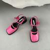 Sapatos Mary Jane Femininos Bico Quadrado Salto Alto Sandálias Fechadas para Mulheres Calçado Vintage Vendas Liquidação Barata Em Promoção Sandália Coreana