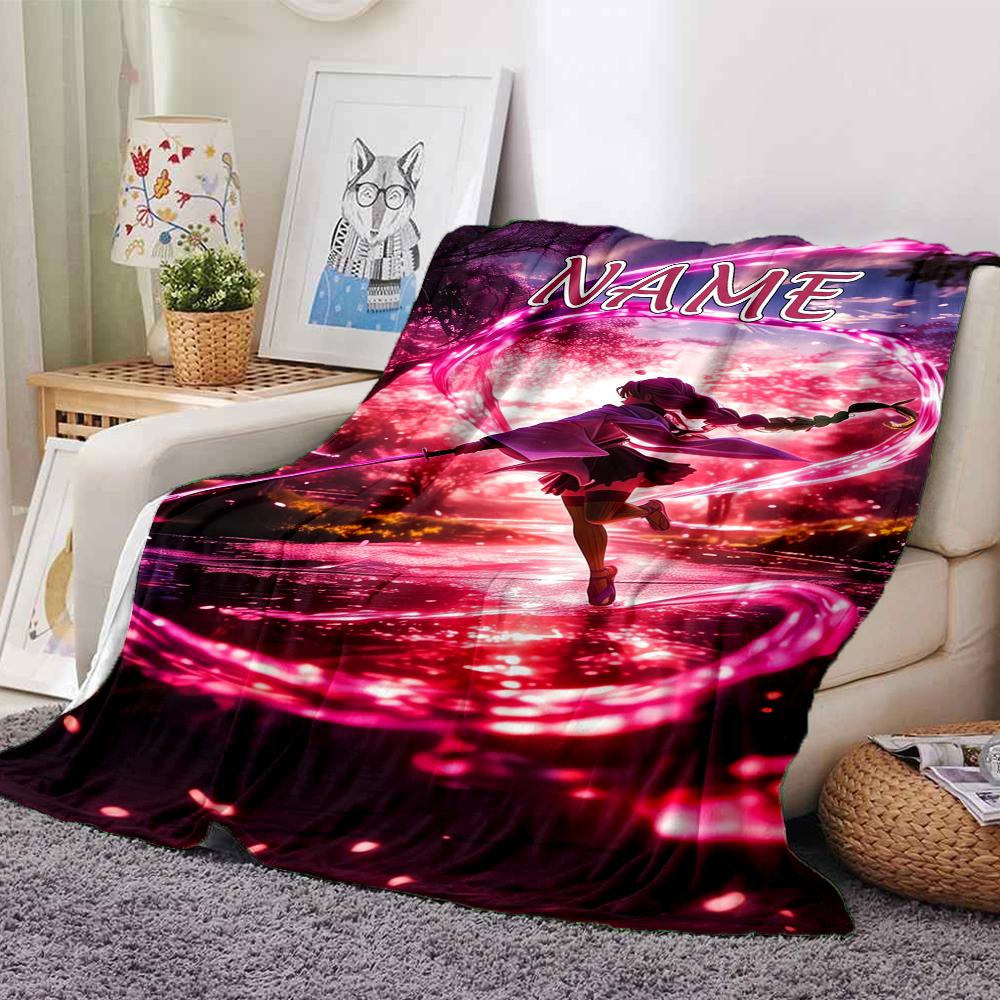 Custom Name Owl Warrior'S Might Party Blanket For Couch Bed Plush Cozy Fuzzy Blanket Super Soft Warm Blankets For Fall And Winter 0916302