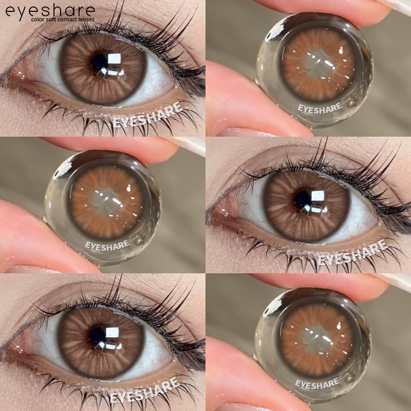 EYESHARE New FLORENCE Series Contact Lenses for Eyes Natural Korean Softlens 14.5mm Brown Eye Lens Gray Pupils Cosmetics
