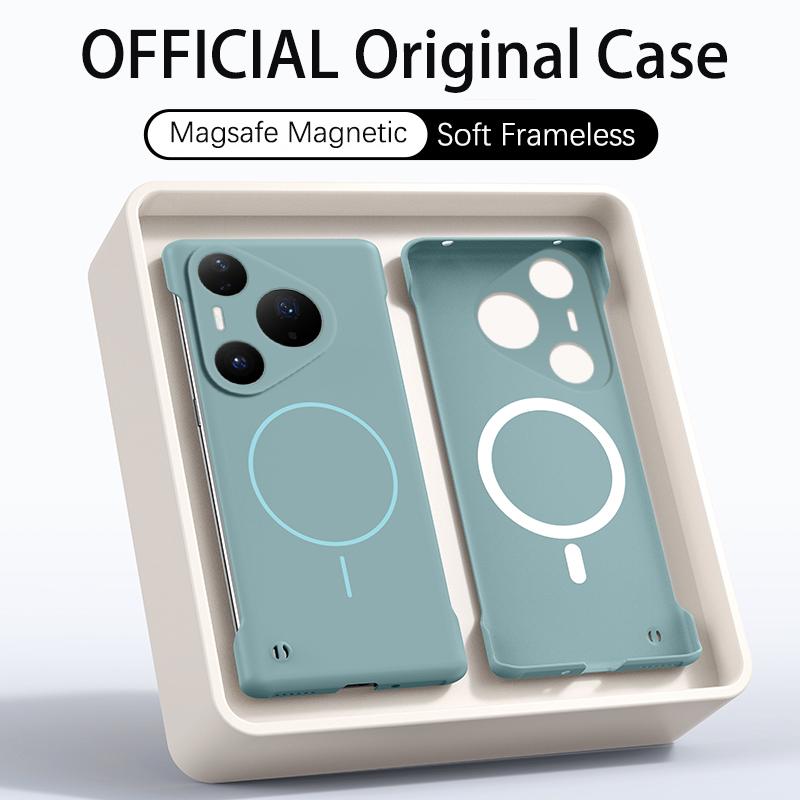 Ultra Thin PC Matte Frameless Case For Huawei Pura 80 70 Ultra P60 P50 P40 Mate 70 60 50 40 30 Pro Magnetic Shockproof Cover
