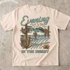 Vintage Desert Cactus Shirt, Evening In The Desert Graphic Tee, Boho Southwestern Comfort Colors, Linocut Nature Granola Girl Top