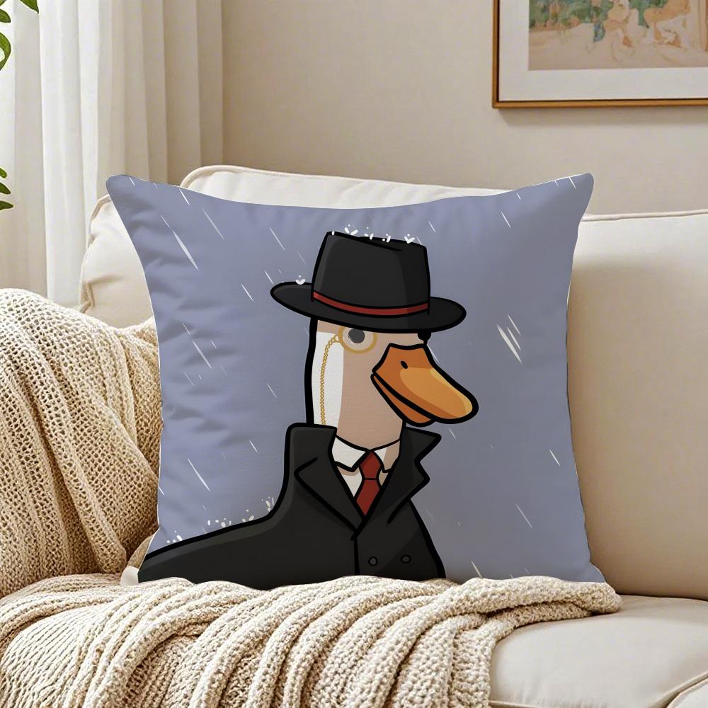 Simple fashion Cute GGoose Goose Duck Cushion Cover Linen Pillowcase Soft for Sofa Bed Home Room Decor