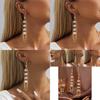 Elegante unregelmäßige Kunstperlen-Hängeohrringe für Damen Moderner Quasten-Schmuck 2023