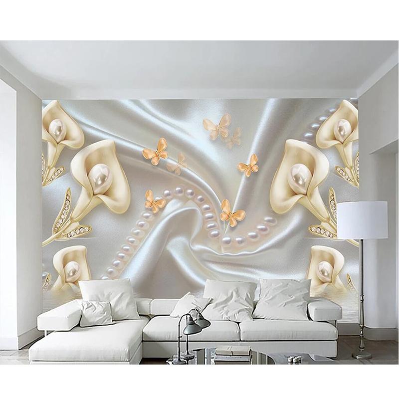 Fototapeta Moderní 3D kaly Nástěnná malba se šperky do obývacího pokoje Ložnice Fototapeta Foto 3D tapeta Bytové dekorace