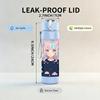 1PC Anime Girl Pastel Hair 750ml Color Plastic Sports Water Bottle Leakproof Flip Straw Lid Suitable for Sports Office Home Use