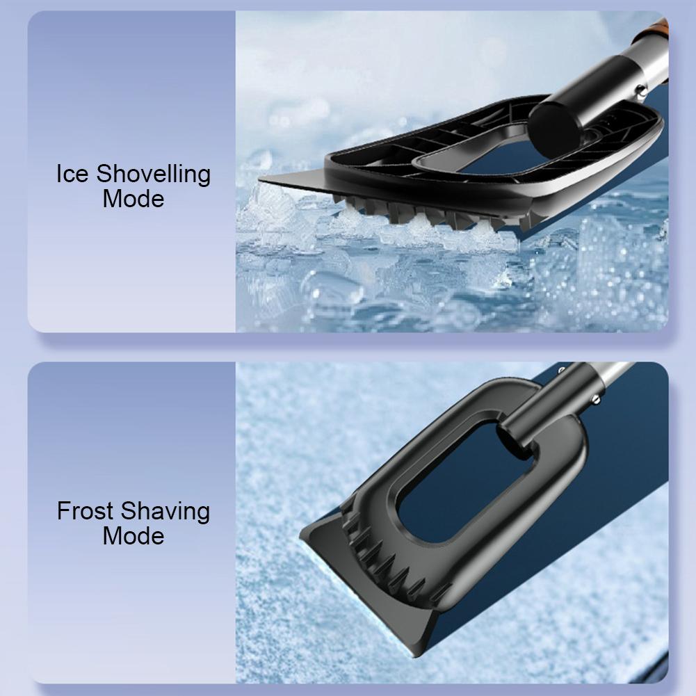 3-in-1 Car Snow Scraper 360° Rotation Front Windshield Ice Scraping Defrost Broom Anti-Slip for Car Windshield Window