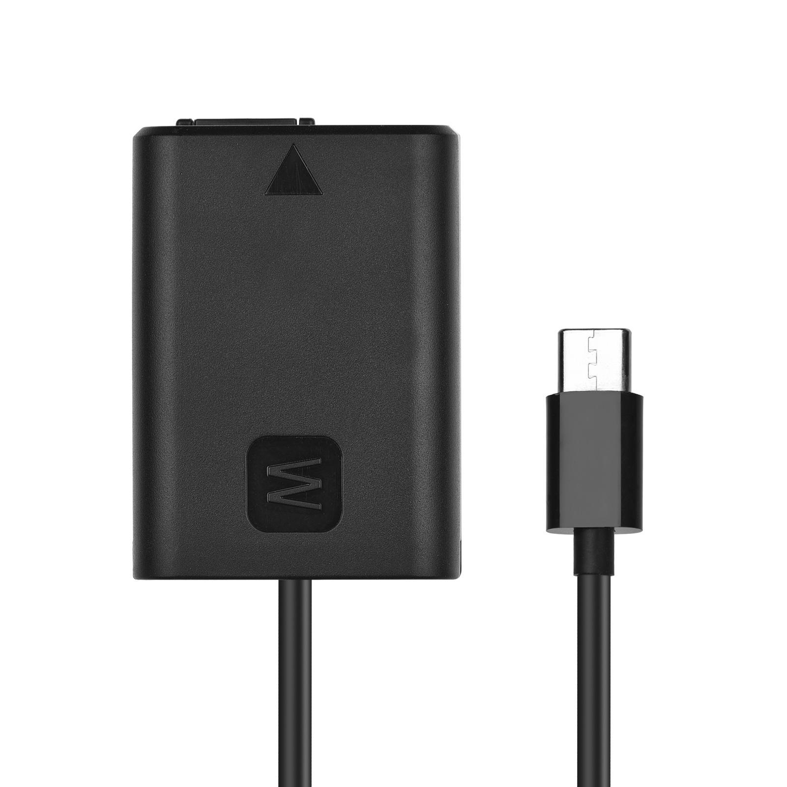 

Andoer DC Coupler Dummy Battery and USB C Type C AC Converter Power Adapter Cable for NP FW50 Battery Replacement for чёрный