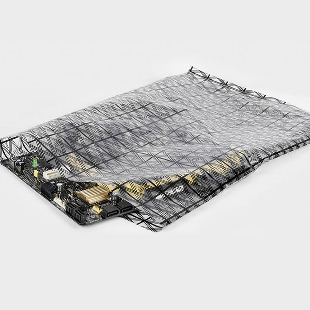Latikaly Pack of ESD Motherboard Shielding Electronic Components Circuit Board PET Bags Anti-Static Bags, 10, 30x40cm, Anti-Static Bags, Bags, HDD/SSD