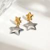 Yori Gold Silver Color Matching Star Earrings Rust Proof 18K PVD Plated Personalized Trendy Jewelry Bijoux Gift