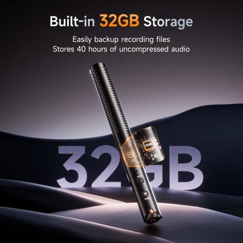 comica VM40 Combo Wireless Microphone, 2-Person Video Gun Microphone [32-Bit, 32GB Internal Recording, Super Cardioid] 2.4GHz Wireless + Wired Dual-Mo