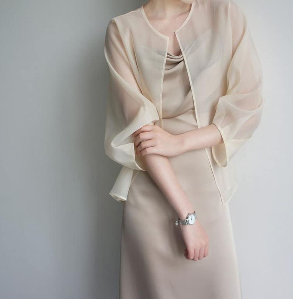 ShuMing Chiffon UV Perfekt für Büro oder Ausflüge Damen-Cardigan, Sommer, Transparent, Leicht, Kühlend, Lässig, Schutz, Sonnenschutz, Stilvoll, (8