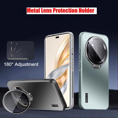 Étui de protection invisible en métal pour appareil photo Honor X9C Smart X9B X9A Magic 7 Lite 7Pro 6Lite 6 Pro 5 Lite, coque arrière antichoc avec support