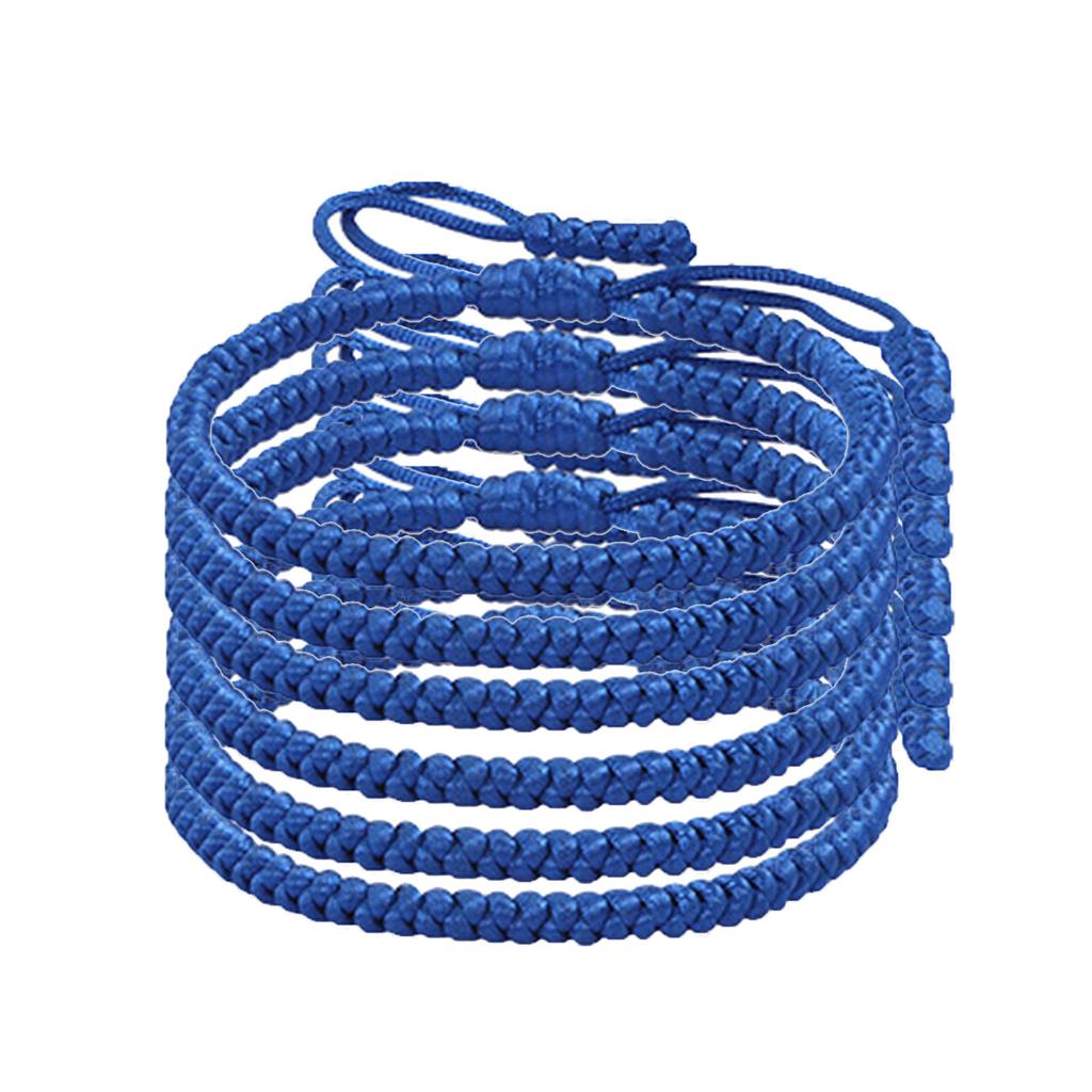 Handmade Blue Beads Bracelet Portable Braided Bracelets Set Elegant Wristband Accessories For Men And Women