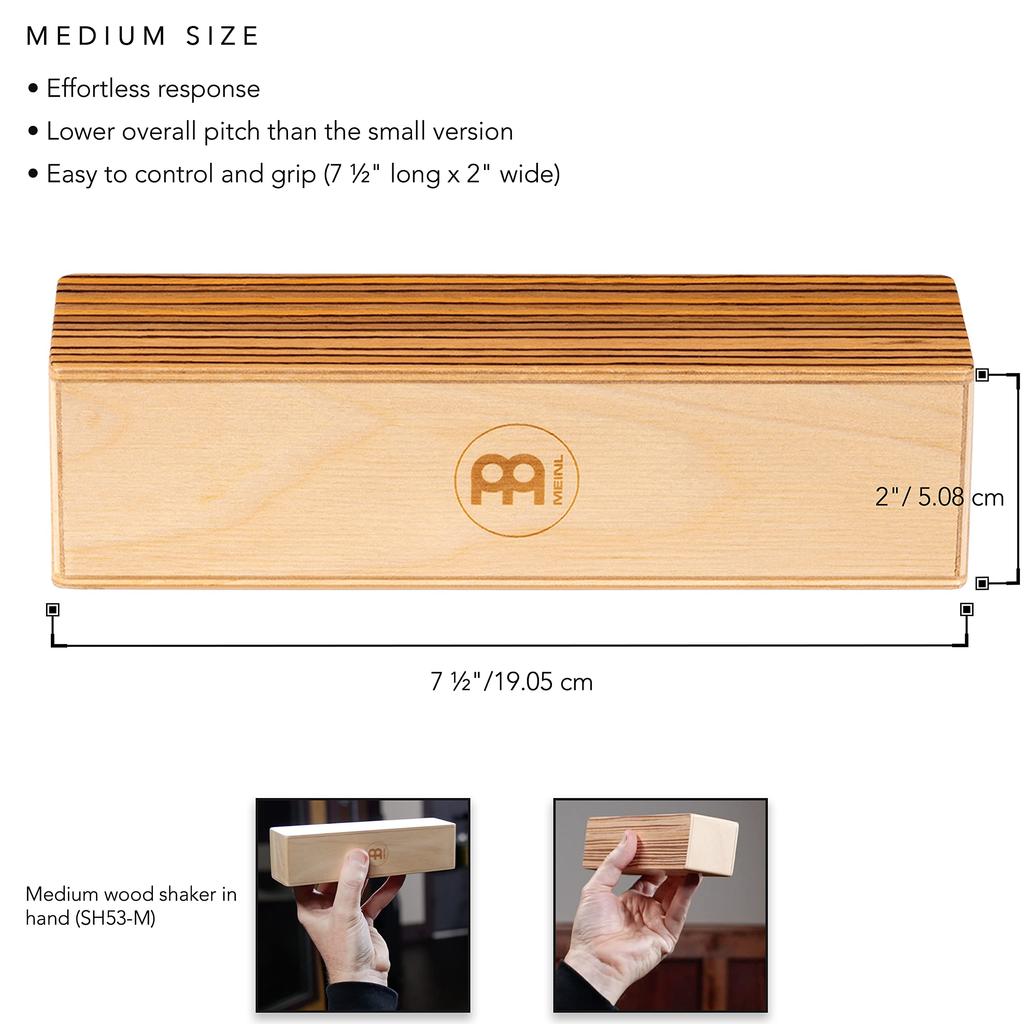 MEINL Percussion Wood Shaker SH53-M [Official Japanese Product]