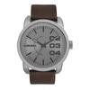 Diesel Orologio al Quarzo da Uomo Franchise Grigio (Canna di fucile) Cinturino in Pelle Quadrante 46mm DZ1467