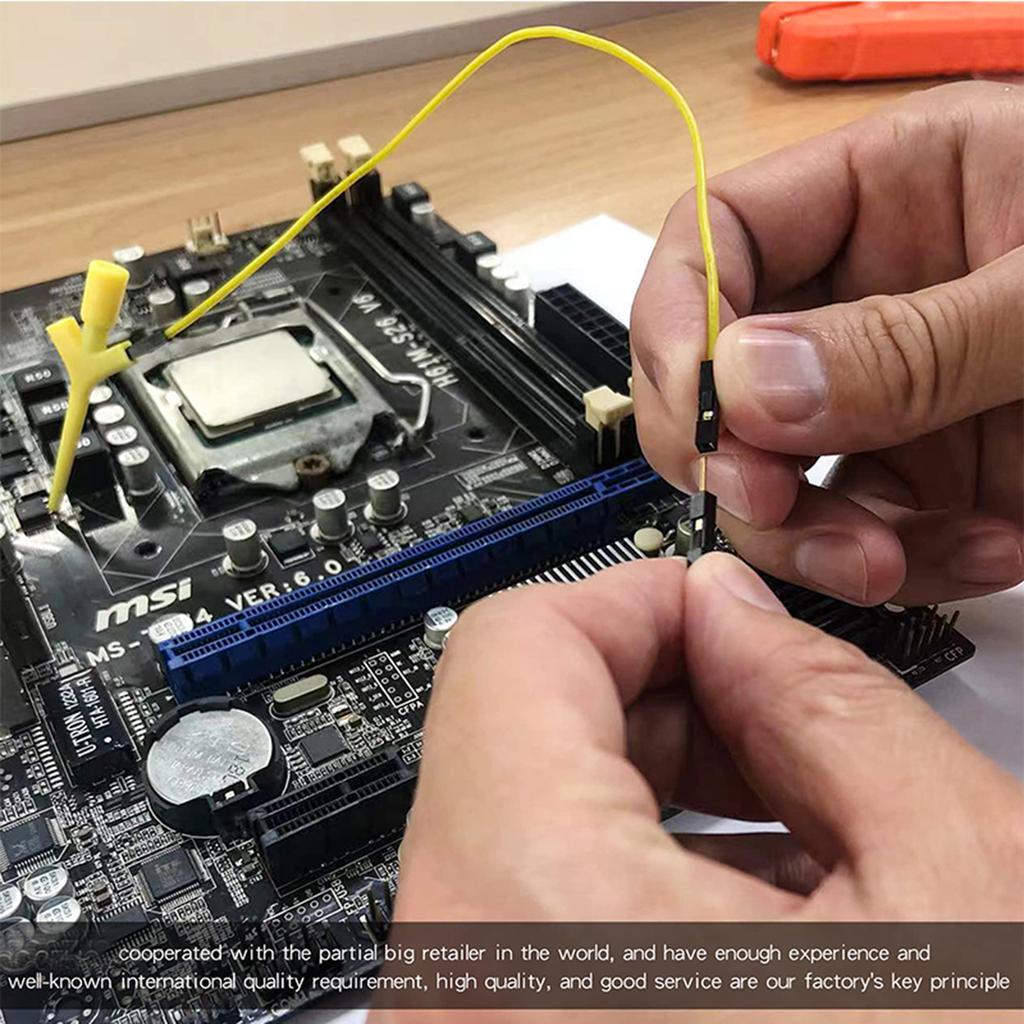 Convenient & Reliable Aircraft Shaped Gold Plated Test Hook with 20cm DuPont Wire fiting for Electronics Testing Repair