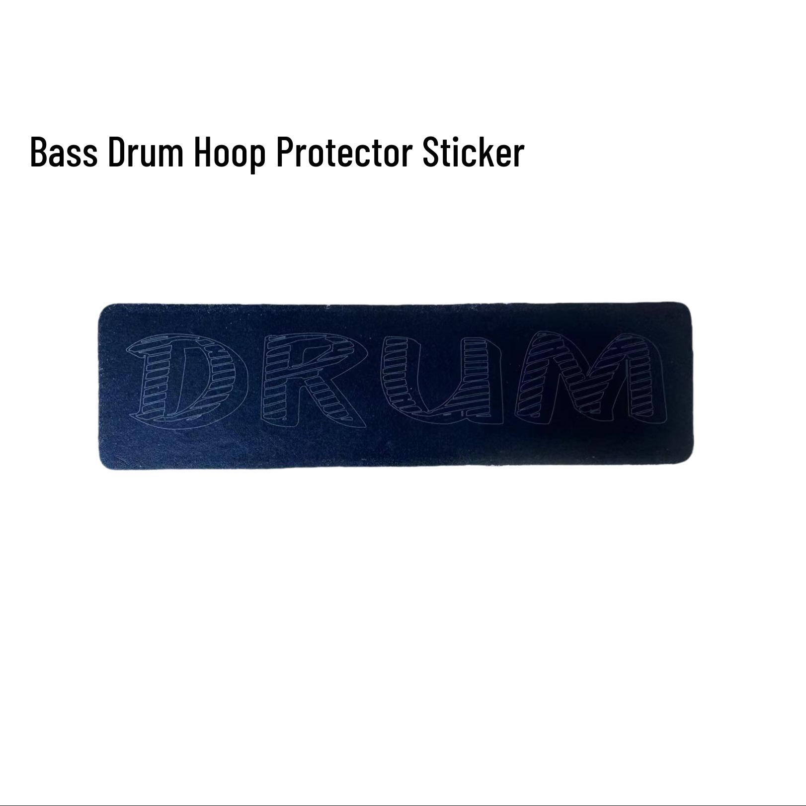 Silicone and Wooden Bass Drum Protector for Foot Drum and Drum Ring Bass Drum Hoop Guard (Adhesive Rectangle)